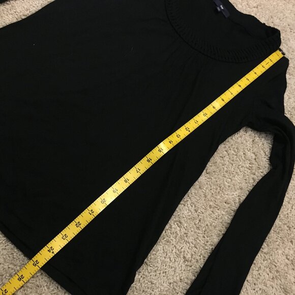 GAP Cotton Modal Long Sleeve Ruched Collar Jersey Top - Picture 12 of 14